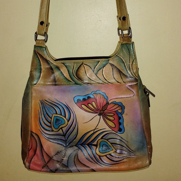 Anuschka Hand-Painted Multicolor Tote Bag - Picture 2 of 7